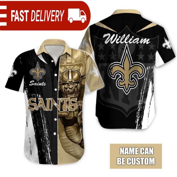 Custom Name New Orleans Saints NFL Hawaiian Shirt - available at - rugbyfanstore.com