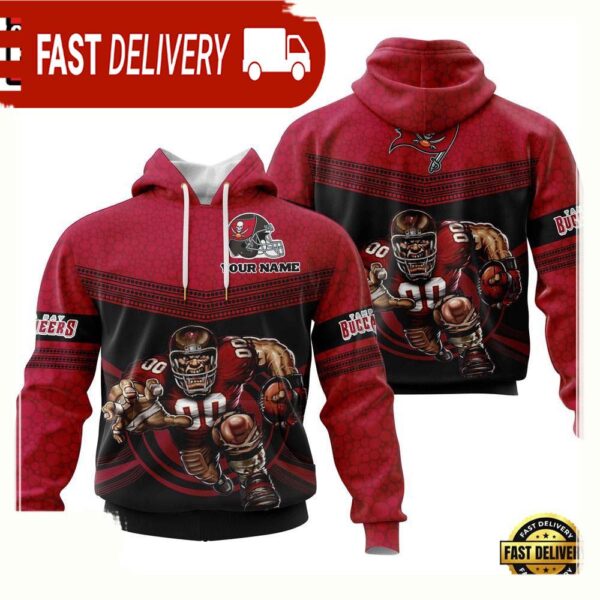 Custom Name NFL Tampa Bay Buccaneers Mascot 3D Hoodie New Design - available at - rugbyfanstore.com