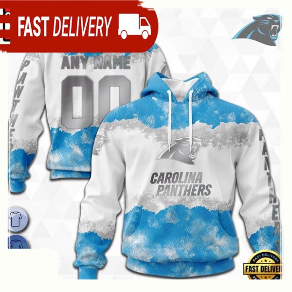 Custom Name Number NFL Carolina Panthers Color 3D Hoodie New Design - available at - rugbyfanstore.com