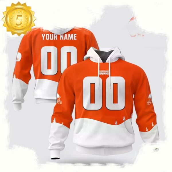 Custom Name Number NFL Cleveland Browns Spirit 3D Hoodie New Design - available at - rugbyfanstore.com