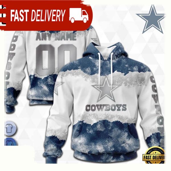 Custom Name Number NFL Dallas Cowboys Color 3D Hoodie New Design - available at - rugbyfanstore.com