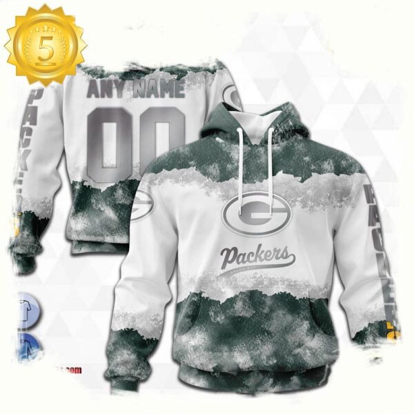 Custom Name Number NFL Green Bay Packers Color 3D Hoodie New Design - available at - rugbyfanstore.com