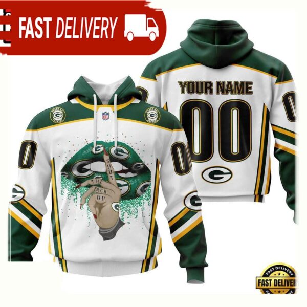 Custom Name Number NFL Green Bay Packers Lips 3D Hoodie New Design - available at - rugbyfanstore.com