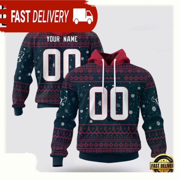 Custom Name Number NFL Houston Texans Spirit 3D Hoodie New Design - available at - rugbyfanstore.com