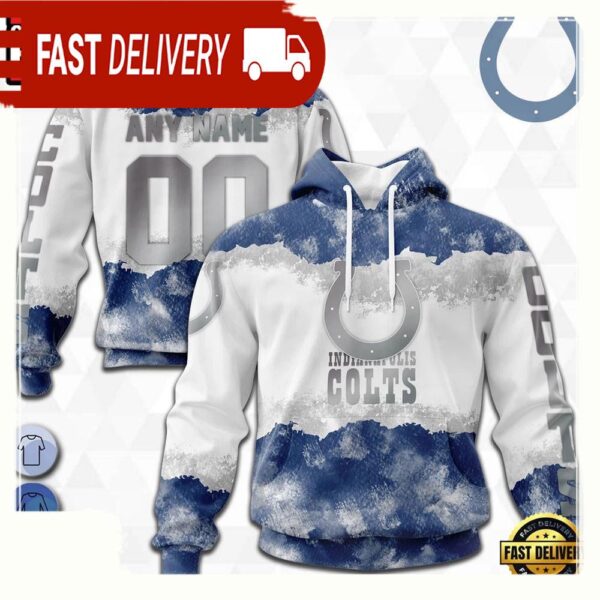 Custom Name Number NFL Indianapolis Colts Color 3D Hoodie New Design - available at - rugbyfanstore.com