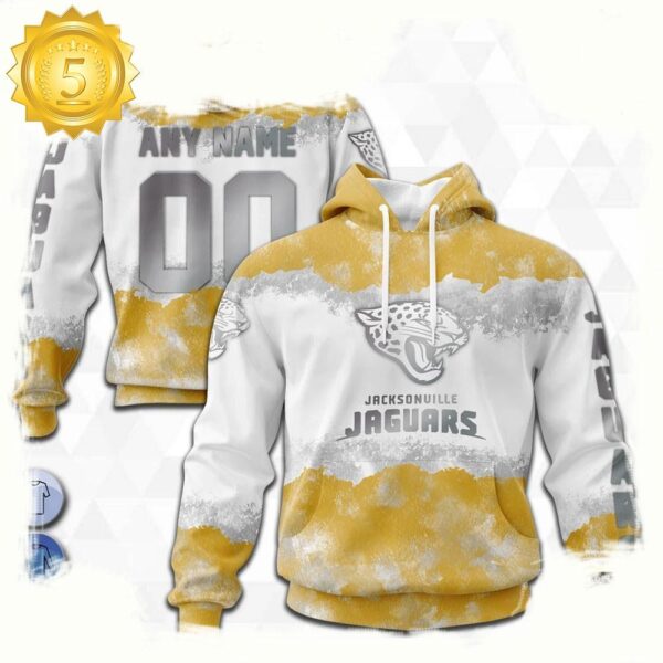 Custom Name Number NFL Jacksonville Jaguars Color 3D Hoodie New Design - available at - rugbyfanstore.com