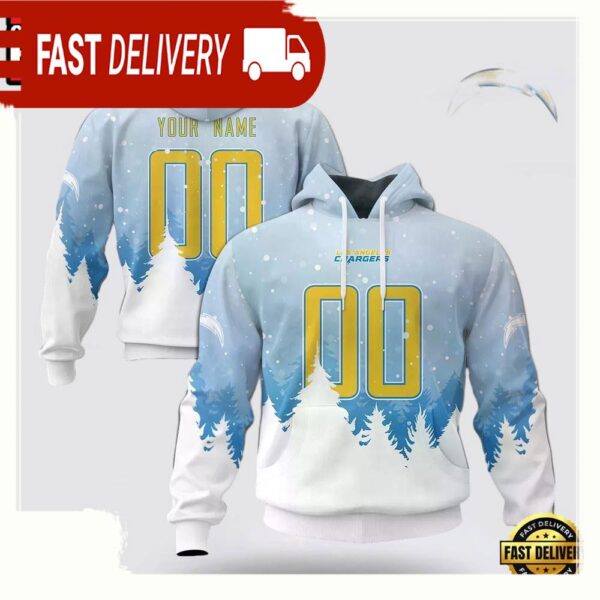 Custom Name Number NFL Los Angeles Chargers Spirit 3D Hoodie New Design - available at - rugbyfanstore.com