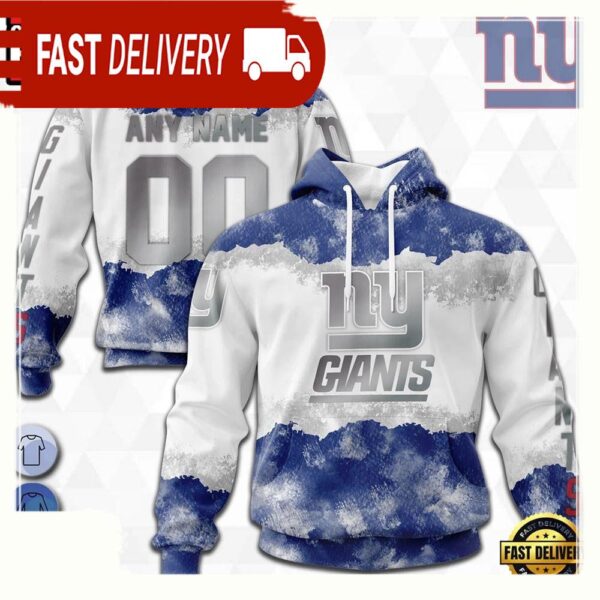 Custom Name Number NFL New York Giants Color 3D Hoodie New Design - available at - rugbyfanstore.com