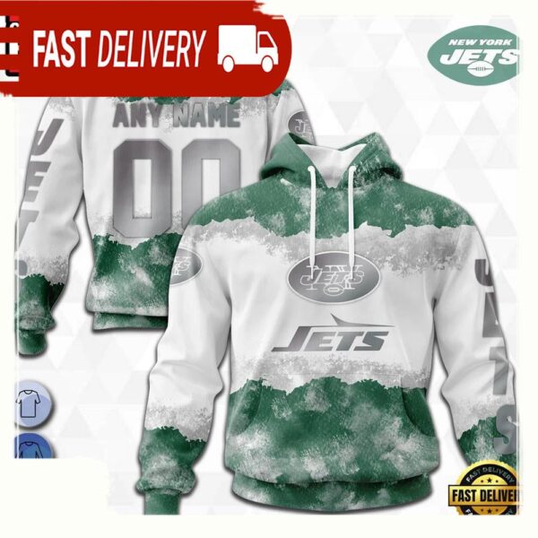 Custom Name Number NFL New York Jets Color 3D Hoodie New Design - available at - rugbyfanstore.com