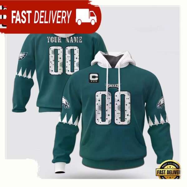 Custom Name Number NFL Philadelphia Eagles Spirit 3D Hoodie New Design - available at - rugbyfanstore.com