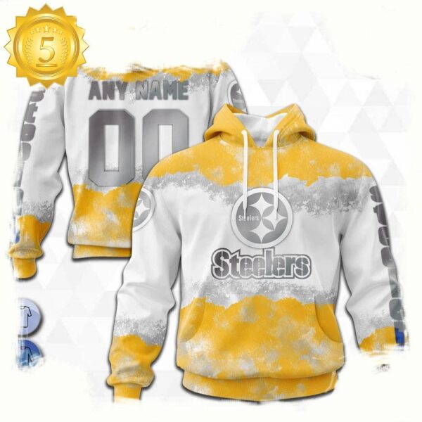 Custom Name Number NFL Pittsburgh Steelers Color 3D Hoodie New Design - available at - rugbyfanstore.com