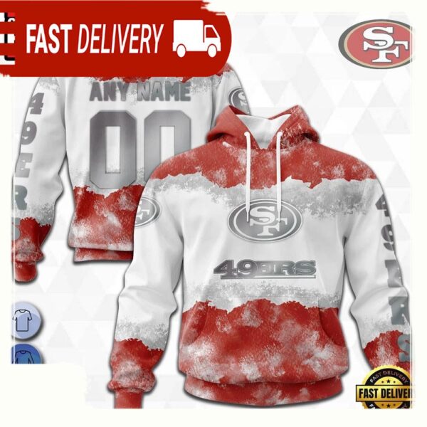 Custom Name Number NFL San Francisco 49ers Color 3D Hoodie New Design - available at - rugbyfanstore.com