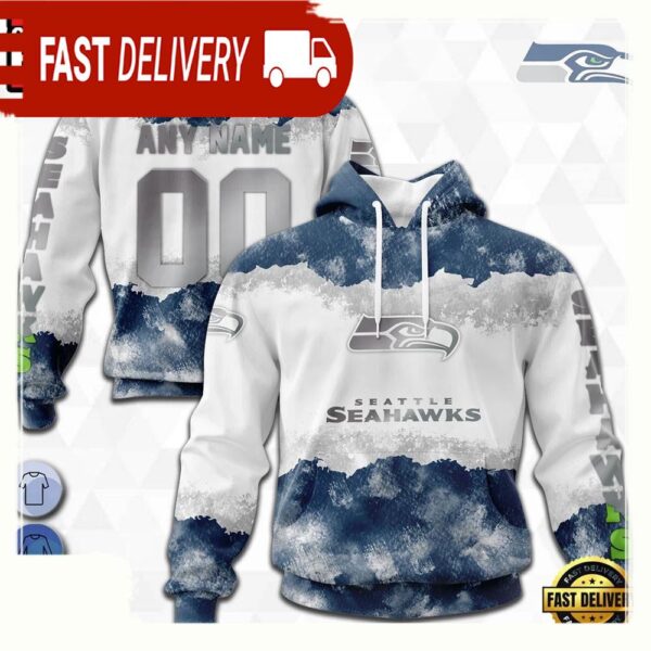 Custom Name Number NFL Seattle Seahawks Color 3D Hoodie New Design - available at - rugbyfanstore.com