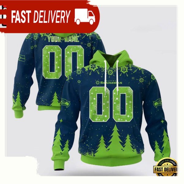 Custom Name Number NFL Seattle Seahawks Spirit 3D Hoodie New Design - available at - rugbyfanstore.com