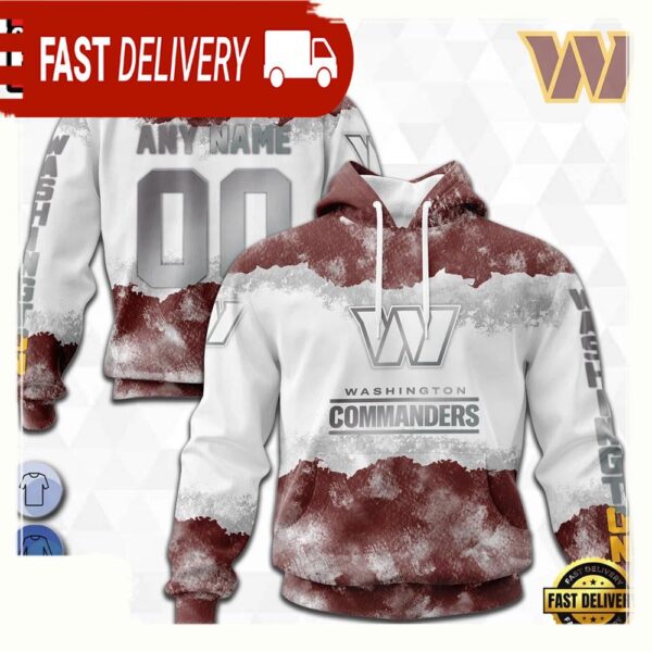 Custom Name Number NFL Washington Commanders Color 3D Hoodie New Design - available at - rugbyfanstore.com