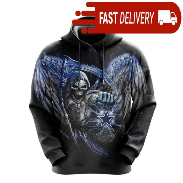 Dallas Cowboys Grim Reaper Halloween NFL Hoodie Gifts for Fans - available at - rugbyfanstore.com