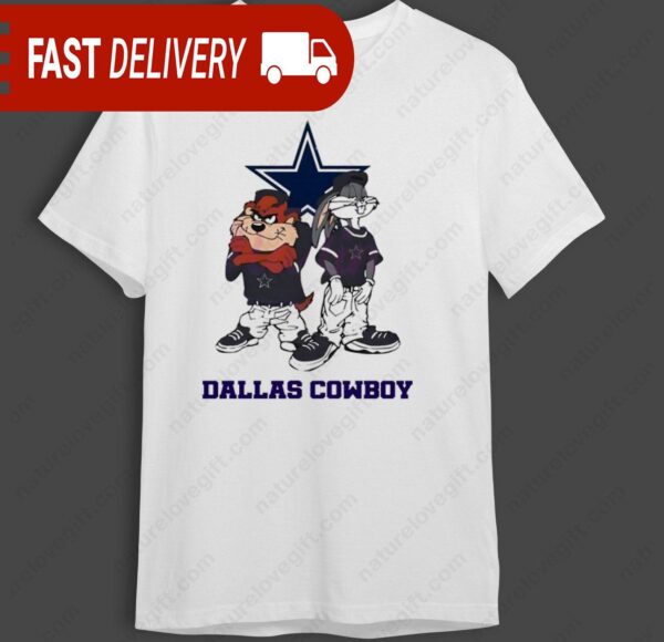 Dallas Cowboys Looney Tunes Bugs Bunny and Taz NFL Shirt - available at - rugbyfanstore.com