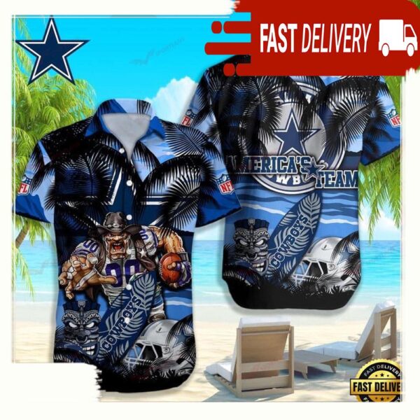 Dallas Cowboys NFL Summer Hawaiian Shirt - available at - rugbyfanstore.com