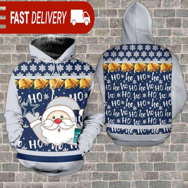 Dallas Cowboys Santa Claus Christmas NFL Hoodie Gifts for Fans - available at - rugbyfanstore.com