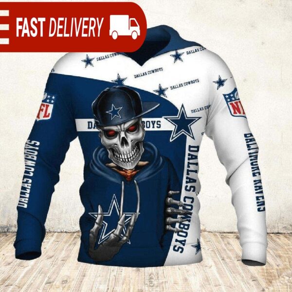 Dallas Cowboys Skull of Death Halloween Hoodie NFL Gifts - available at - rugbyfanstore.com