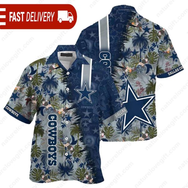 Dallas Cowboys Tropical Jungle Hawaiian Shirt NFL Gifts for Fans - available at - rugbyfanstore.com