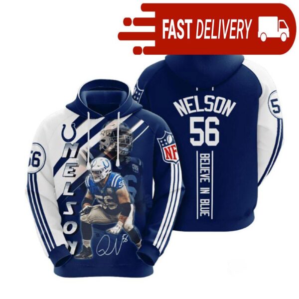 Indianapolis Colts Quenton Nelson NFL 3D Hoodie Gifts for Fans - available at - rugbyfanstore.com