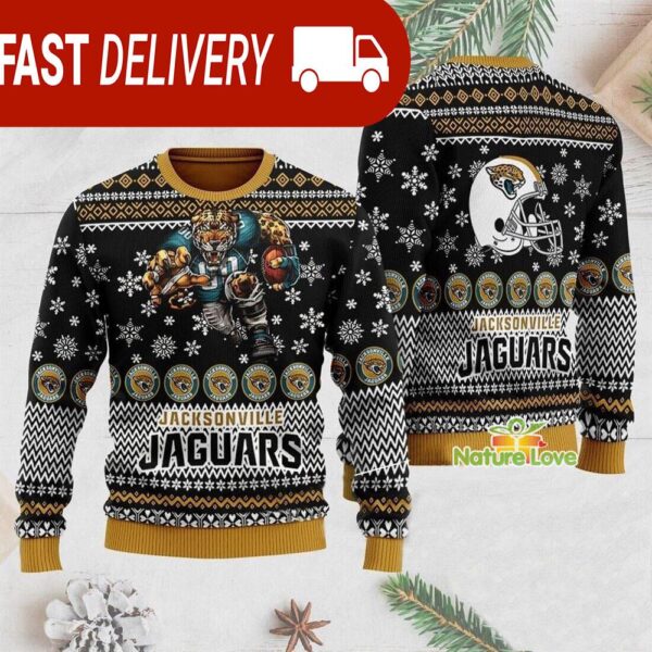 Jacksonville Jaguar Football NFL Ugly Christmas Sweater - available at - rugbyfanstore.com