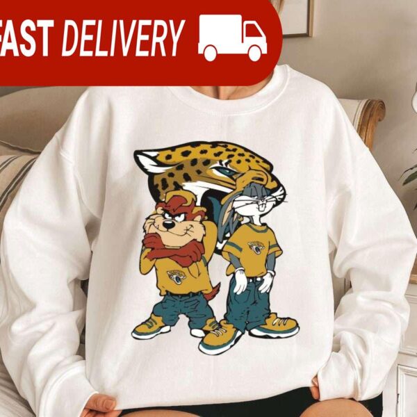 Jacksonville Jaguars Bugs Bunny Looney Tunes NFL Sweatshirt Gifts for Fans - available at - rugbyfanstore.com