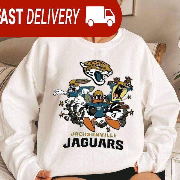 Jacksonville Jaguars Looney Tunes NFL Sweatshirt Gifts for Fans - available at - rugbyfanstore.com