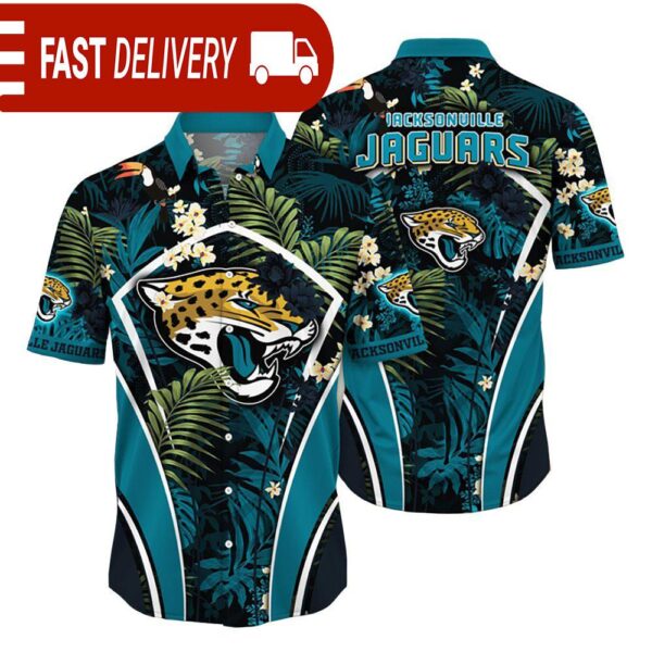 Jacksonville Jaguars NFL Flower Tropical Hawaiian Shirt - available at - rugbyfanstore.com