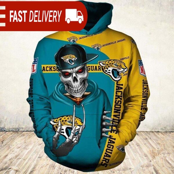 Jacksonville Jaguars Skull of Death Halloween Hoodie NFL Gifts - available at - rugbyfanstore.com