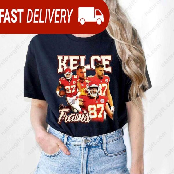 Kansas City Chief Travis Kelce 87 Shirt Football NFL Fan Gifts - available at - rugbyfanstore.com