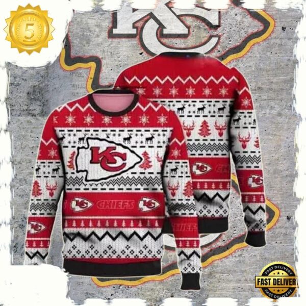 Kansas City Chiefs NFL Ugly Christmas Sweater For Men Women - available at - rugbyfanstore.com