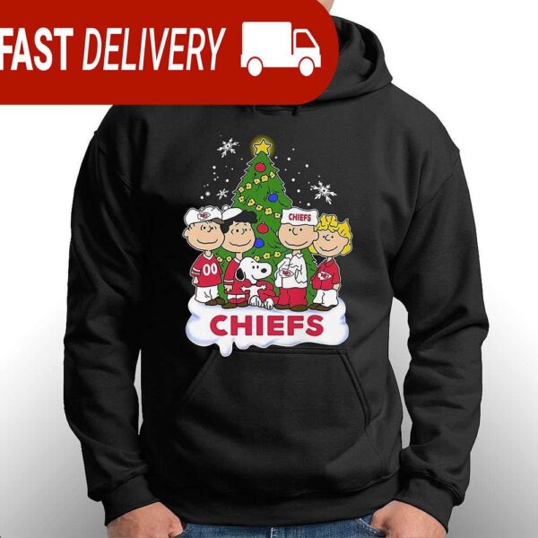 Kansas City Chiefs Peanuts Snoopy Charlie Brown Christmas Shirt NFL Gifts - available at - rugbyfanstore.com