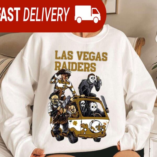 Las Vegas Raiders Horror Character Halloween NFL Sweatshirt Gifts for Fans - available at - rugbyfanstore.com