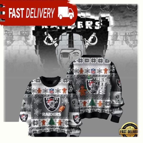 Las Vegas Raiders NFL Christmas Ugly Sweater - available at - rugbyfanstore.com