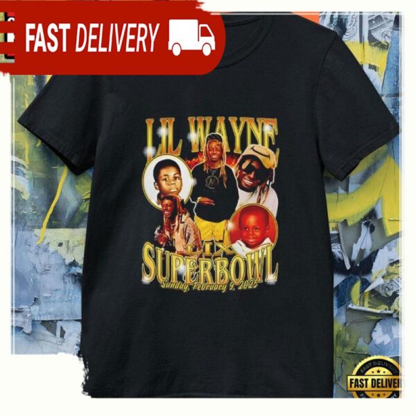 Lil Wayne LIX Super Bowl Sunday February 9 2025 Unisex T Shirt - available at - rugbyfanstore.com