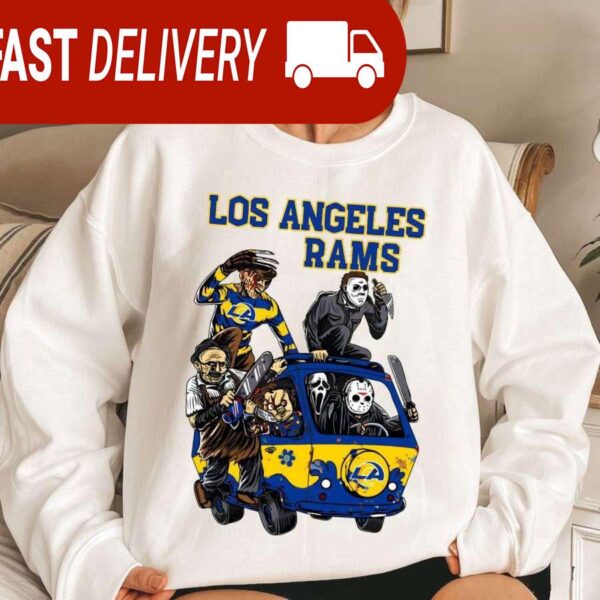 Los Angeles Rams Horror Character Halloween NFL Sweatshirt Gifts for Fans - available at - rugbyfanstore.com