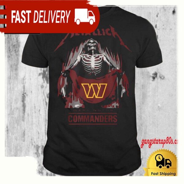 Metallica Washington Commanders T Shirt - available at - rugbyfanstore.com