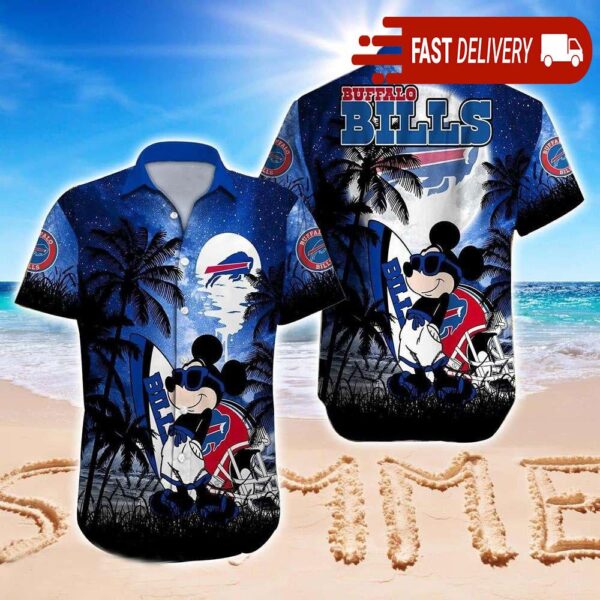 Mickey Mouse Buffalo Bills NFL Hawaiian Shirt Summer Vibes Disney Gift - available at - rugbyfanstore.com