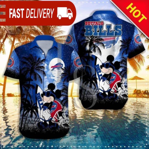 Mickey Mouse Palm Tree Buffalo Bills Hawaiian Shirt Disney NFL Gifts - available at - rugbyfanstore.com