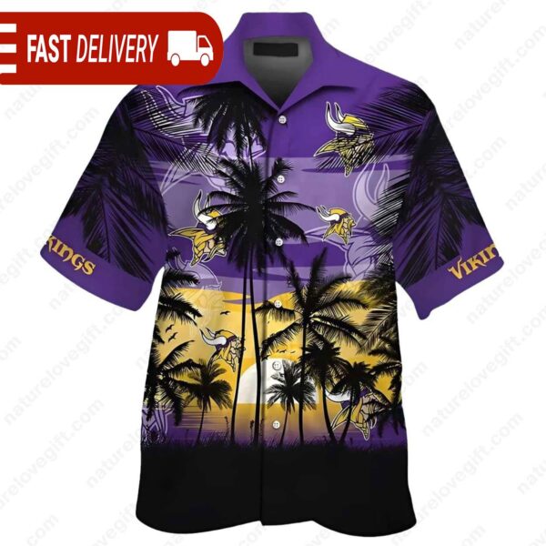 Minnesota Vikings Sunset Scenery Hawaiian Shirt NFL Gift For Fans - available at - rugbyfanstore.com