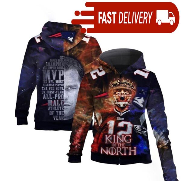 New England Patriots King Of North NFL Hoodie Gifts for Fans - available at - rugbyfanstore.com