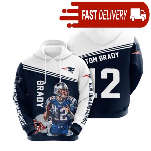 New England Patriots Tom Brady NFL Hoodie Gifts for Fans - available at - rugbyfanstore.com