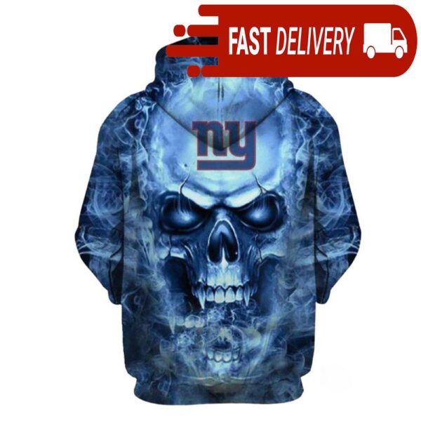 New York Giants Football Skull NFL Hoodie Gifts for Fans - available at - rugbyfanstore.com