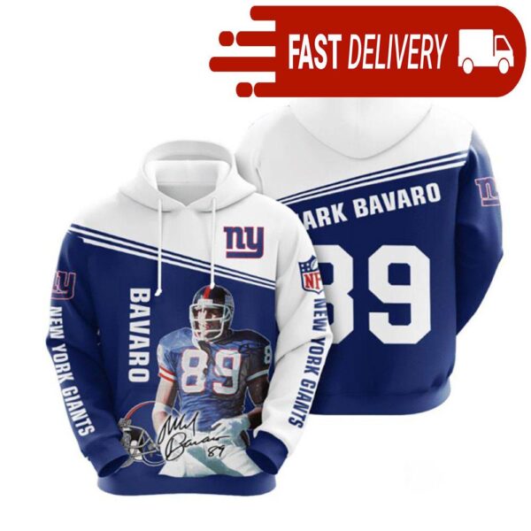 New York Giants Mark Bavaro 89 NFL Hoodie Gifts for Fans - available at - rugbyfanstore.com