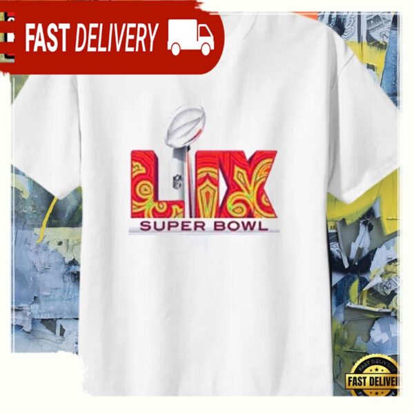 NFL 2025 Super Bowl LIX Football Logo White Color T Shirt - available at - rugbyfanstore.com