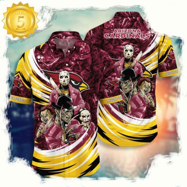 NFL Arizona Cardinals Halloween Horror Movies Hawaiian Shirt For Men Women - available at - rugbyfanstore.com