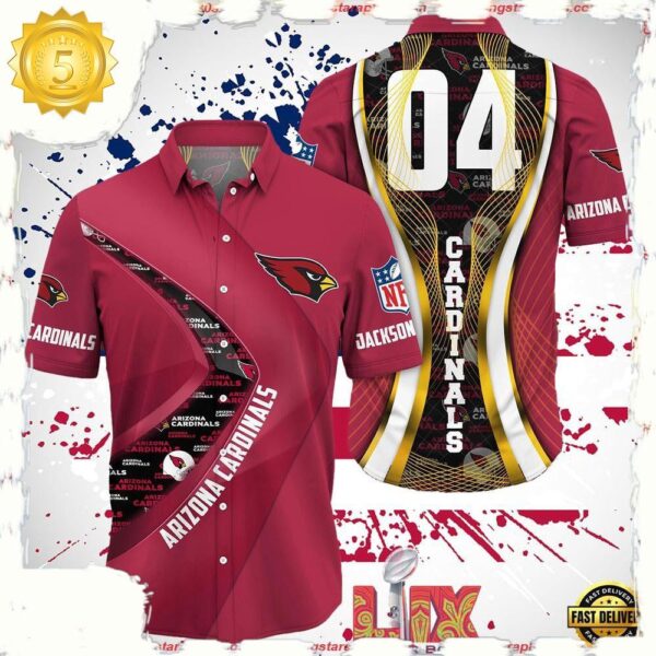 NFL Arizona Cardinals Super Bowl LIX 2025 Custom Aloha Hawaiian Shirt - available at - rugbyfanstore.com