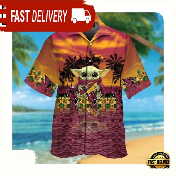 NFL Arizona Cardinals x Baby Yoda Tropical Aloha Hawaiian Shirts For Men Women - available at - rugbyfanstore.com